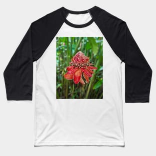 Red Flower Baseball T-Shirt